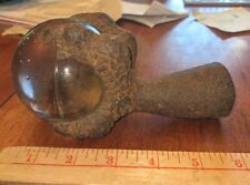 ENORME ANTICO PIEDE ARTIGLIO IN GHISA DEL 1900 CON SEDIA 3" VETRO MARMO, BASE GAMBA TAVOLO