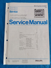 PHILIPS AH807 MIDI SYSTEM Stereo Audio Cassette SERVICE MANUAL ORIGINALE Vintage