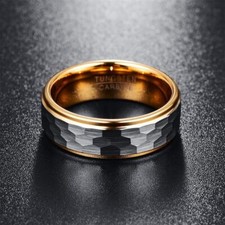 Anello bicolore tungsteno