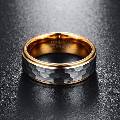 Anello bicolore tungsteno