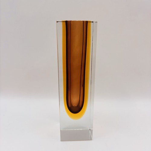 Vaso blocco vetro murano - vaso,