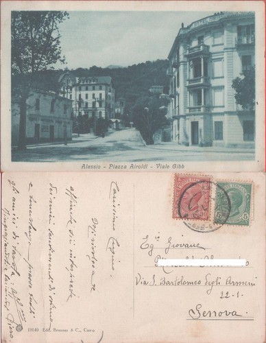 Cartolina alassio piazza - cartolina,