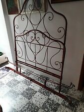 LETTO 800 ALLA FRANCESE in ferro battuto verniciato rosso. tutto originale 