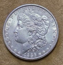1886 Morgan Silver Dollar AU