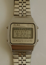 orologio digitale vintage SEIKO ALBA sveglia cronografo Y749-5000 cassa acciaio