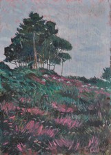 Collina con alberi - Dipinto