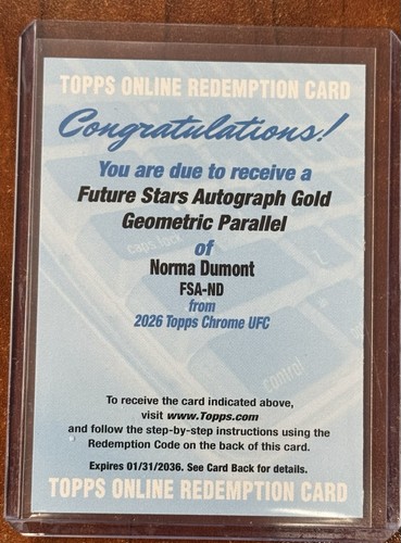 2026 topps chrome ufc norma - 2026,