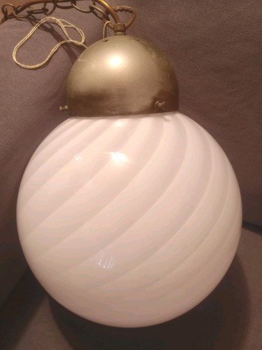 Murano lampadario globo bianco - lampadario,
