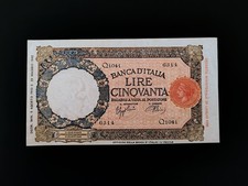 RARISSIMO ED INTROVABILE 50 LIRE LUPETTA - L'AQUILA - EMISSIONE 06/08/1943 - R3