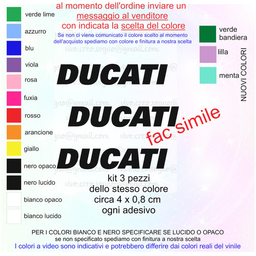 Kit adesivi coppia ducati - adesivi,