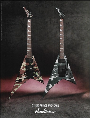 Pubblicità chitarra mimetica