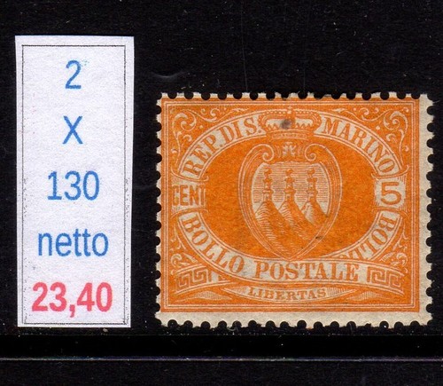 San marino 1877 cifra stemma - san,