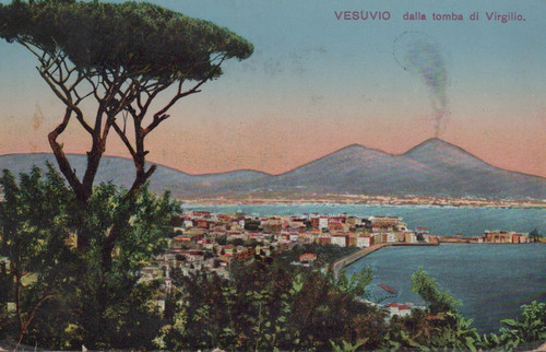 Cartolina vesuvio napoli - cartolina,