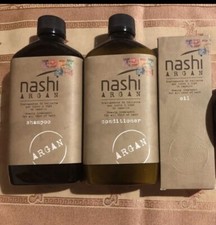 Nashi Argan Shampoo 500 ml Balsamo 500 Olio 100 ml - 3 articoli Made Italy