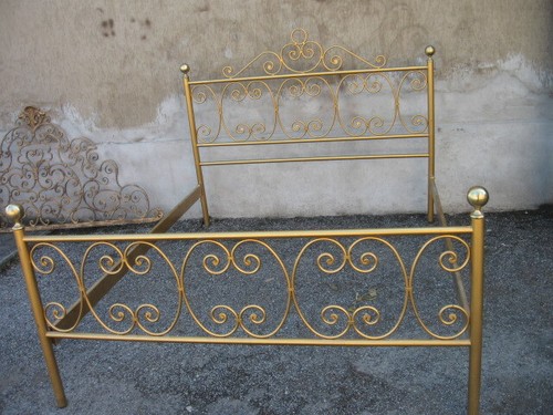 Letto ferro riccioli quasi - ferro, a