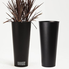 Nero Vaso in Metallo Alto