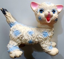 GATTO GRANDE GIOCATTOLO VINTAGE IN GOMMA SQEACK di LEDRA MADE IN ITALY ANNI 60 