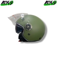Casco Jet Verde Opaco con