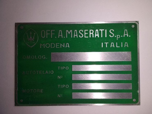 Targa maserati mexico merak - targa,