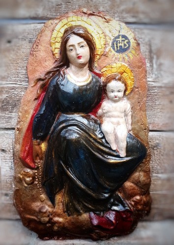 Imponente madonna dipinta - madonna,