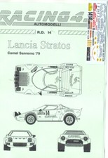 Decal 1/43 Lancia Stratos CAMEL-JOLLY CLUB Rally Sanremo '79 RD14 Racing 43