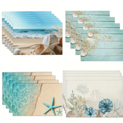 Set tavola lino ocean beach - set,