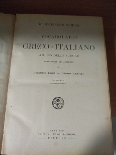 Vocabolario greco italiano del - vocabolario, greco-italiano