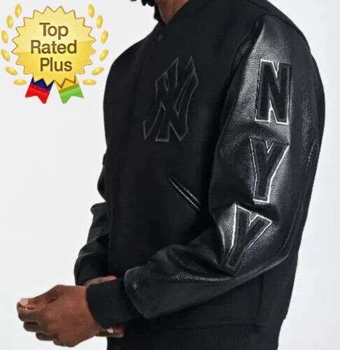 Giacca nera letterman - giacca,
