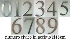 NUMERO CIVICO IN ACCIAIO - h 15 cm