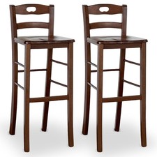 Set 2 sgabelli da bar h 80 cm