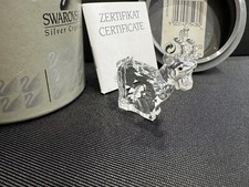 Swarovski Silver Crystal, Capra (zodiaco cinese) con certificato e scatola