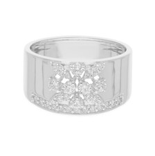 18k Oro Bianco Donna Anello