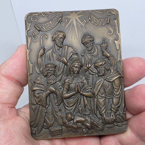 Medaglia bronzo natività - /,