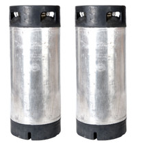 Confezione 2 Fusti Ricondizionati 5 Galloni Pin Lock Con Kit O-Ring Per Birra Homebrew