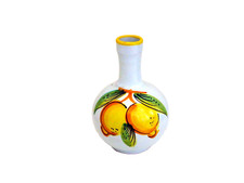 37002  BOTTIGLIA PER LIMONCELLO IN CERAMICA VIETRESE ARTIGIANALE DIPINTA A MANO