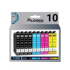 10 CARTUCCE T1636 PER EPSON WF2010W WF2510WF WF2520NF WF2530WF WF2650DWF