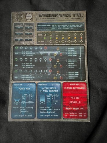 Carte armi adeptus titanicus - carte,