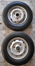COPPIA CERCHI IN LAMIERA FERGAT ORIGINALI RENAULT 4L R4 GTL R5 GOMME CHIODATE