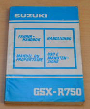 SUZUKI GSX R750 Fahrerhandbuch