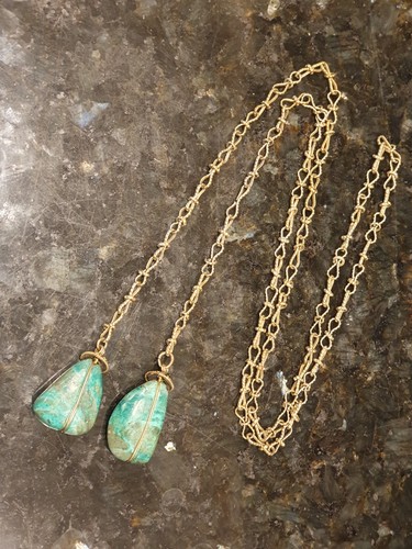Collana vintage crisocolla - , +