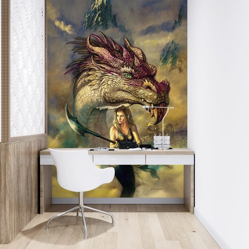 Carta parati il drago - 3d,