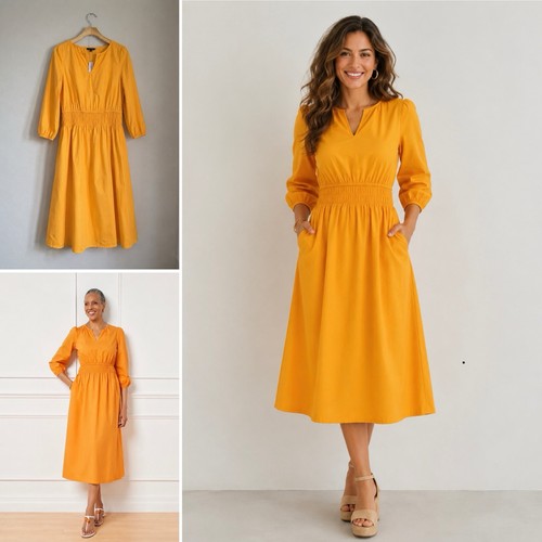 Abito midi talbots - talbots, popeline