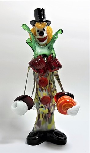 Clown murano glass h28cm - murano,