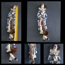 Vintage Scultura opera arte Clown Musicista Italy stile Morlin (Vedere Foto)