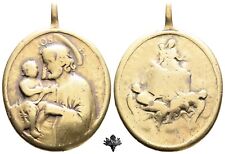 SAN GIUSEPPE Madonna con Bambino SANTA CASA Medaglia devozionale XVIII secolo