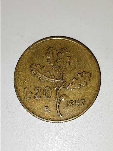 Lire 1957 ramo quercia - 20,