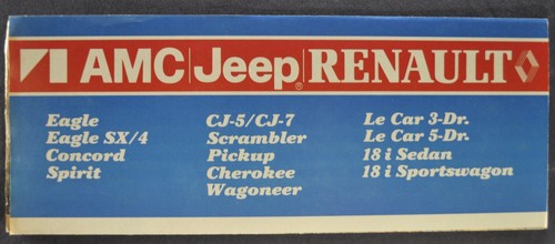 Jeep amc eagle renault - jeep, 1982