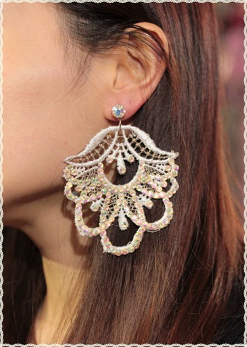 Orecchini pizzo macrame - pizzo,