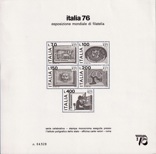 1976 foglietto italia - "italia, 76"