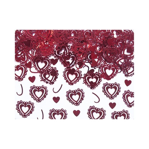Cuori rossi confetti - cuori,
